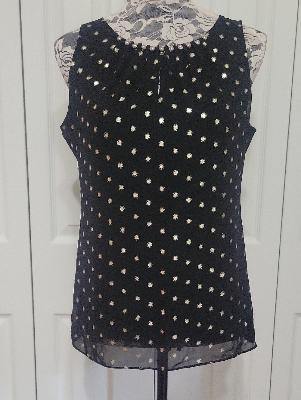 WHBM Bead Embellished Blouse